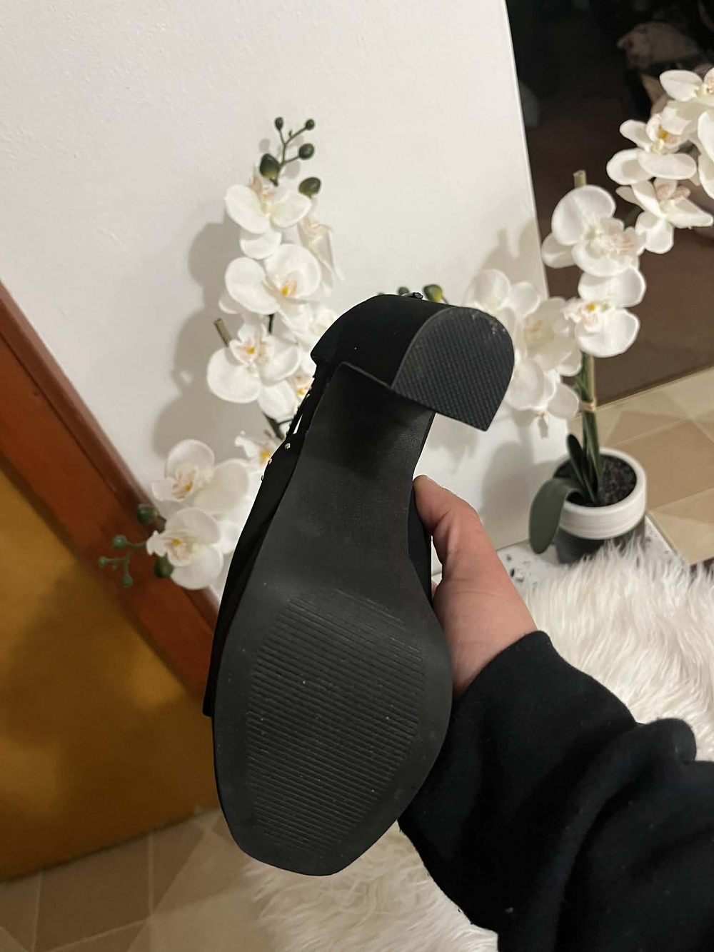 Report Black Semi-Heeled Sandals - New - Picture 7 of 8